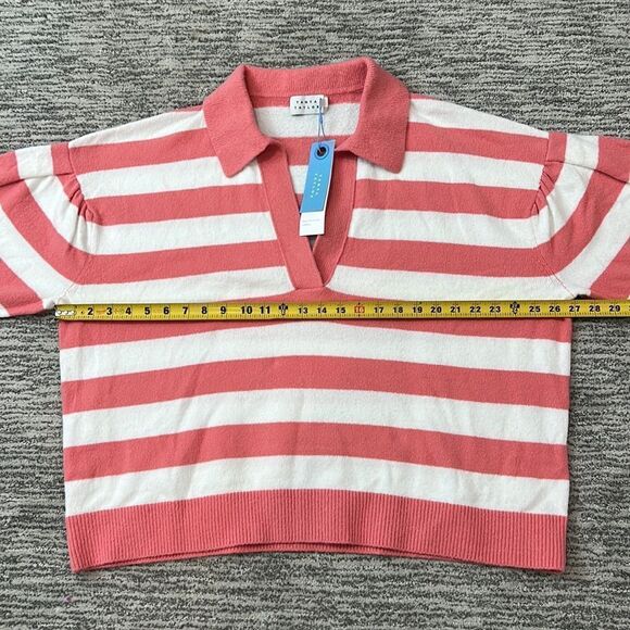 NWT Tanya Taylor Maisie Knit Top Salmon Rose Sweater 2X - Picture 9 of 13